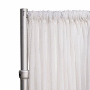 A cream white curtain