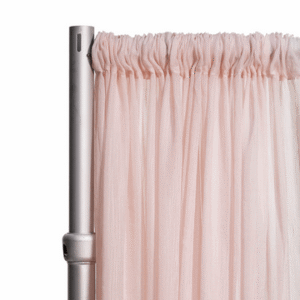 A pale pink curtain