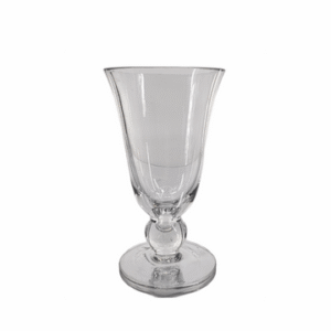 A small glass fluted vase