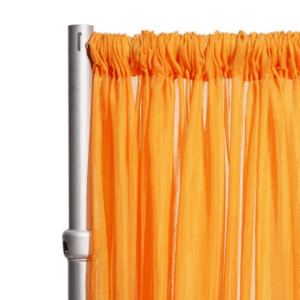 Bright orange curtain